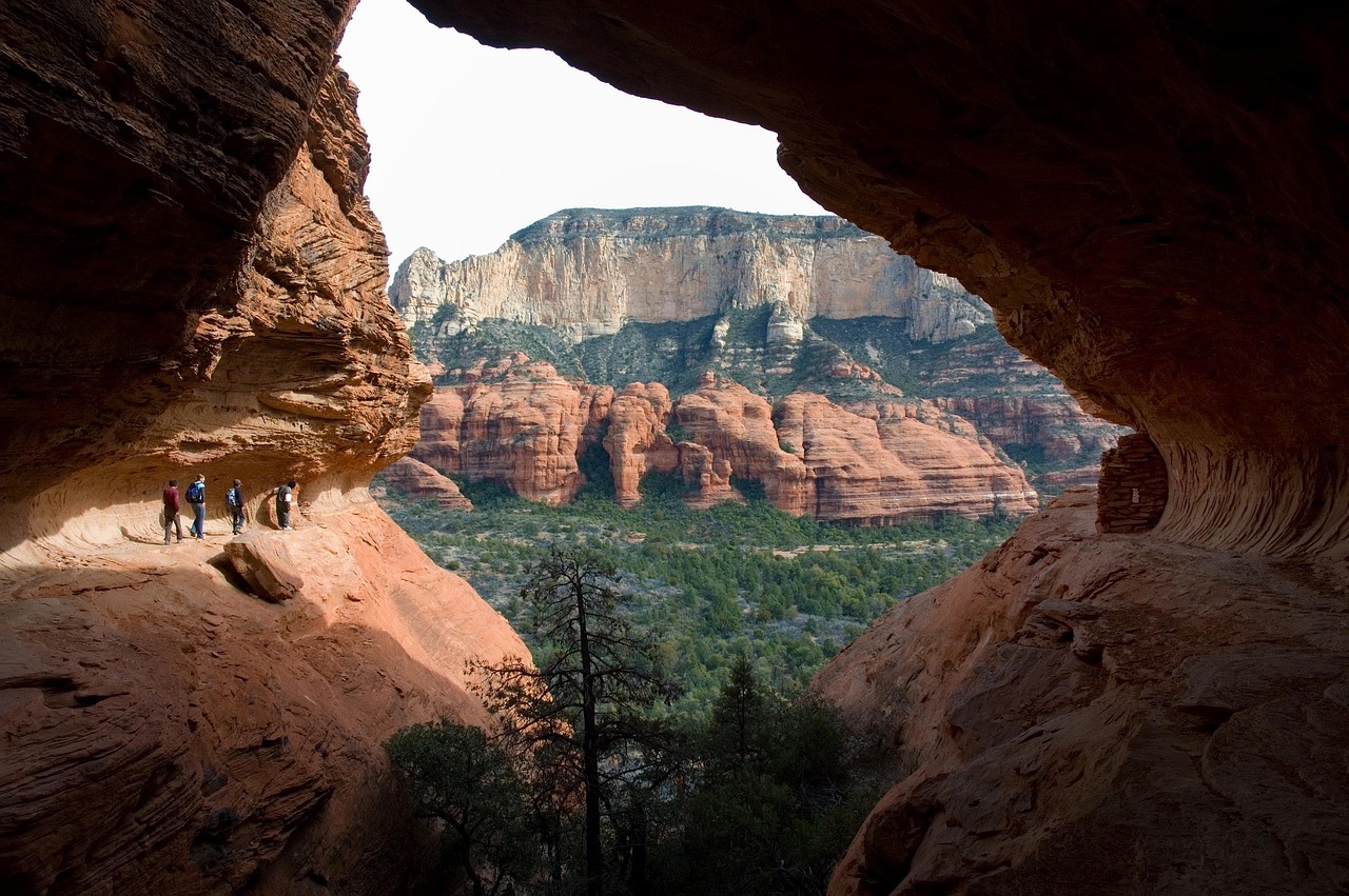 Sedona red rock buttes at golden hour